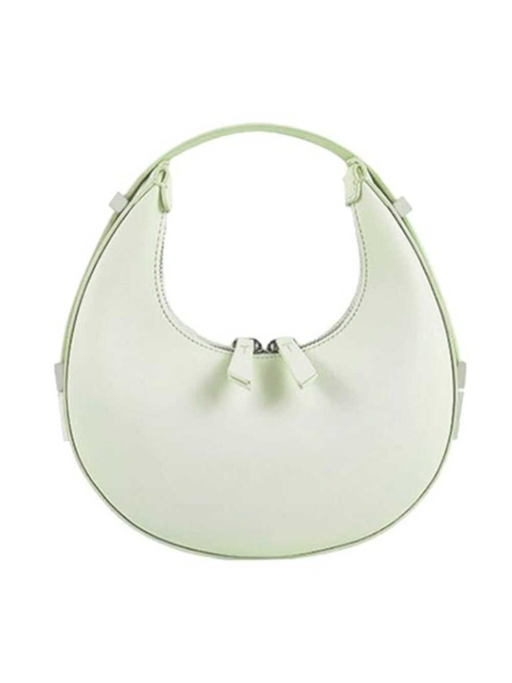 Small PU Leather Hobo Shoulder Bag Clutch Wristlet Double Zipper